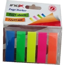 Inox Notes 5 Renk 25 Yaprak Yapışkanlı Not Kağıdı 12 X 45 Mm