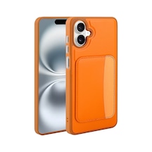Zore Galaxy A07 Kılıf Kartlıklı Zore X-kart Silikon Kapak - Turuncu