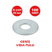 20mm Delikli Geniş Pul 100 Adet 1