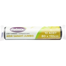 Polmix Ağır Sanayi Jumbo Boy Çöp Torbası 100 Mikron 800 G 10 Adet Siyah 80 x 110 CM