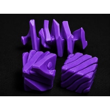 3d Baskı Fidget Puzzle Küp - Hareketli Dönüşebilen Stres Giderici Zeka Oyuncağı, Masaüstü Fidget Küp-mor