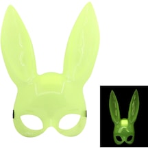 Karanlıkta Yanan Glow Floresan Tavşan Maskesi 32x22 Cm
