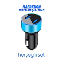 Maerknon 2Li Usb 4.8 A Telefon Şarj Cihazı-Mavi