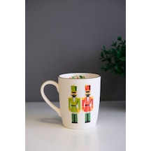 Tabak Evi Porselen Altın Yaldızlı Kurşun Asker Kulplu Mug Kupa 9cm 220ml Tekli Çok Renkli