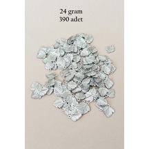 Oya Abiye Bileklik Kolye Pleksi Metalik Plastik Pul Gümüş Renk 24 Gram 390 Adet - Bnc567 Diğer