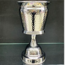 Krk 21 Gümüş 29 Cm Dekoratif Vazo 23,5 Cm Çap Modern Şık Salon Vazo Altın