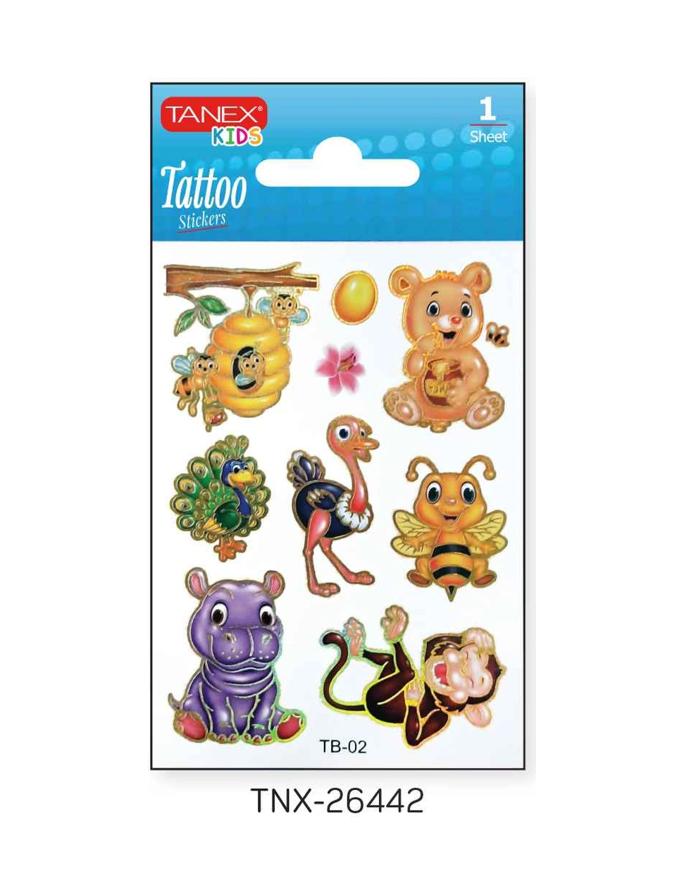 Tanex 7,5x10,5mm Safari Mini Tatoo Etiket Tnx-26442