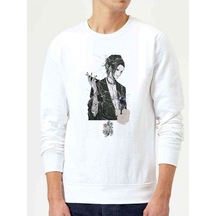 Anime Tokyo Ghoul Anteiku Baskılı Beyaz Erkek Örme Sweatshirt (528464415)