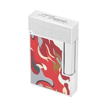 S.t. Dupont Ligne 2 Camo Kırmızı Guilloche Çakmak C16051 Kırmızı