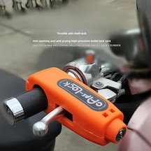 Chuangyinshop 1 Adet Dayanıklı Abs Bisiklet Ve Motosiklet Mekanik Kilit, Anahtarlı, Turuncu