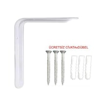 Rafburada Rafburada® 12'Li Raf Altı Ayağı L Konsol ;Raf Altı Kol