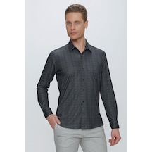 Efor G 1525 Slim Fit Siyah Spor Gömlek Siyah