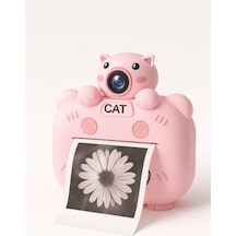 Kameralı Fotoğraf Yazıcısı Pembe Renk