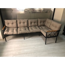 Miami Köşe Koltuk Takımı , 3+2 Balkon-bahçe-kafe-çay Seti-koltuk Takımı-mutfak Köşesi Cappuccino