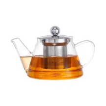 Cam Bitki Çayı Demliği 500 Ml - Çelik Süzgeçli Demlik