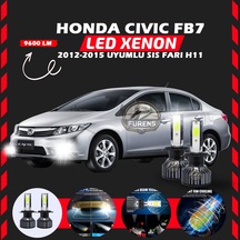 Honda Civic Fb7 2012-2015 Sis Fari Uyumlu Şimşek Etkilii Led Xenon Pro Series H11