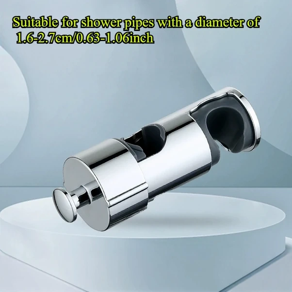 Fochsia Gümüş 360 Derece Dönebilen Duş Başlığı Askısı Ayarlanabilir Kurulum Kolay Gümüş