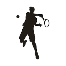 Spor Tenis Araba Sticker Siyah 18 Cm Oto Etiket