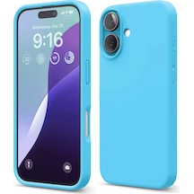 Apple iPhone Uyumlu  16 Kılıf Nano İçi Kadife Silikon - Mavi