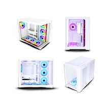 Power Boost Kasa Pb-ss02w Sea View Usb 3.0, Atx 7 X Argb Fanlı Beyaz Kasa Psu Yok