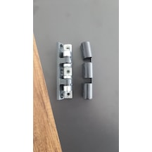 90 Mm Pvc Pimapen Antrasit Gri Quick Çelik Kapı Menteşe 20 Adet