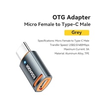 Essageressager Usb 3.0 Otg Adaptörü A Dişi Tip C Dönüştürücü Macbook UyumluPro Air Samsung S20 S10 Gümüş
