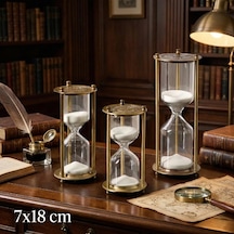 Dekoratif Cam Kum Saati 7x18 Cm Renkli