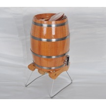 Masifart Naturel Dik Gürgen Şarap Fıçısı 5 Litre