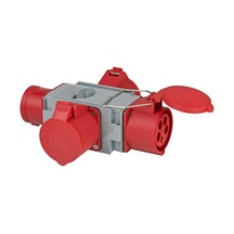 Brennenstuhl Cross Serisi Cee Adaptör Güç Dağıtıcısı Ip44 1x Cee Fişi 400v/32a Ve 3x Cee Prizleri 400v/32a Dış Mekan Çoklayıcı Ve Dönüştürücü Priz