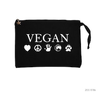 Zepplin Giyim Vegan Siyah Clutch Astarlı Cüzdan / El Çantası