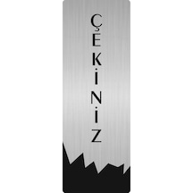 Metal Departman Kapı İsimliği, Yönlendirme Levhası Çekiniz Dikey 10x20 Cm Gümüş Renk