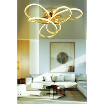 Aybel Gold 48 Watt Plafonyer Modern Koridor Salon Led Avize Gümüş