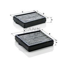 Mann Cuk20000-2 Kabın Fıltresı Takımı Aktıf Karbon Fıltresı W203 02 07 Cl203 02 08 C209 02 09 A209 02 10