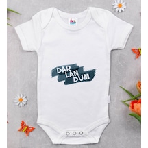 Bk Kids Darlandum Tasarımlı Beyaz Bebek Body Zıbın-1 Çok Renkli
