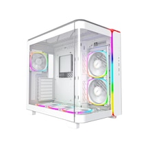 King 95 Pro Çift Odacıklı Atx Orta Kule Pc Oyun Kasası, Yüksek Hava Akışı, Aletsiz Paneller, Sağlam Kavisli Tem