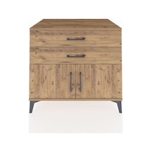 Kronos Şifonyer Tek Raflı 2 Çekmeceli 2 Kapaklı 88x59x80 Çam-çam Çam