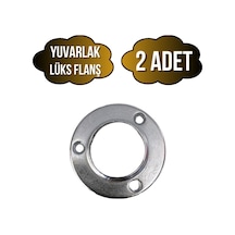 Yuvarlak Lüks Askı Borusu Flanşı Dolap Ve Mobilya Boru Flanşı Metal Boru Çapı:25mm 2 Adet Krom