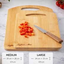 Bk Gift Stark 2li Bambu Kesme Tahtası Seti 28x20 Cm 33x24 Cm Doğal Bambu Doğrama Tahtası Kobitmeyencom36756 Bk Gift Çok Renkli