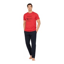 Pierre Cardin Penye Kısakol Pijama Takım Lk-pc6138 Kırmızı