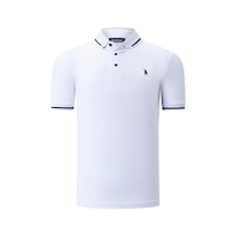 T8586 Dewberry Erkek Polo Yaka T-shırt-düz Beyaz Düz Beyaz