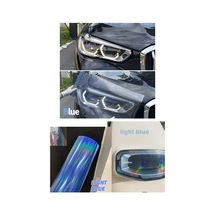 Hologram Açık Mavi Petek Desen Far Stop Filmi Far Folyosu Far Çizik Çizilme Engelleyici 100cmx30cm