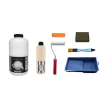 2 Litre Beyaz Boya 500ml Taş Vernik Set Karışık Karışık