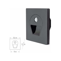 Sensörlü Koridor Aydınlatma 1w Ct-5170 Siyah 3200k Gün Işığı Diğer