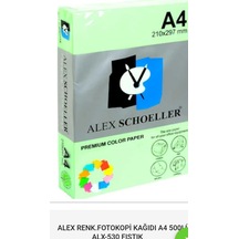 Renkli Fotokopi Kağıdı Fıstık Yeşili A4 Ebat 80 Gr.500 Adet Alex