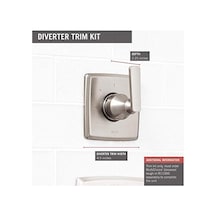 Ashlyn 3 Ayar Duş Kolu Saptırıcı Kiti, Saptırıcı Valf Kiti Fırçalanmış Nikel, 3 Yollu Duş Yönlendirici, Saptırıcı Döşeme, Paslanmaz T11864-ss Valf Dahil Değildir Açık Mavi