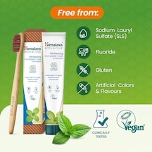 Himalaya Botanique Beyazlatıcı Komple Bakım Diş Macunu 75ml Ecocert Cosmos Sertifikalı Organik Aktif, Nane Aromalı Daha Beyaz Dişler, Daha Ferah Nefes Florür & Gluten İçermez