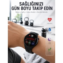 Bluetooth Konuşma Özellikli Akıllı Saat Amoled Ekran, Sağlık Takibi Ve 3 Farklı Kordon - Lisinya