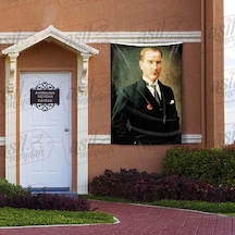 Şık Takım Elbiseli Sivil Gazi Mustafa Kemal Atatürk - Poster Bayrak 100x150 Cm 1