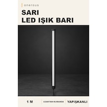 Onerous 1 M Sarı Led Led Işık, Uzaktan Kumandalı, Yapışkanlı