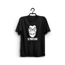 Unisex Siyah La Casa De Papel Baskılı T-shirt SIYAH